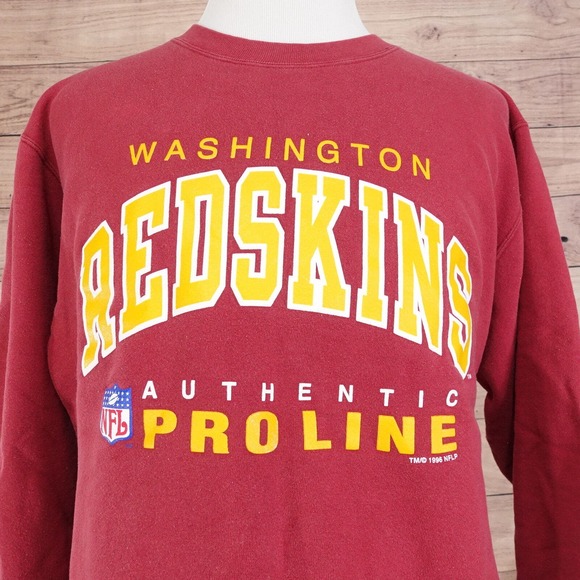 VINTAGE WASHINGTON REDSKINS CHAMPION PROLINE 1996 CREW NECK SWEATSHIRT L LARGE - Picture 1 of 8